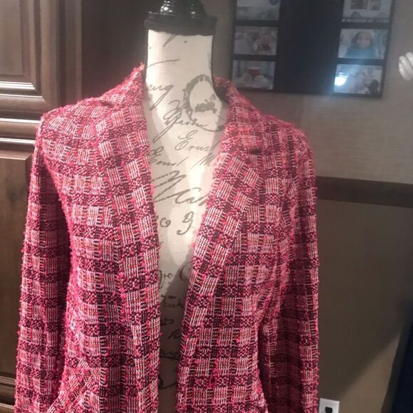 NWT melloday size XS petite pink tweed cardigan - Picture 16 of 16